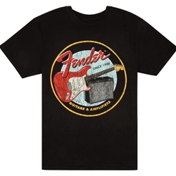 Fender 1946 Guitars & Amplifiers T-Shirt, Vintage Black, M