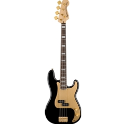 Squier 40th Anniversary Precision Bass Gold Edition Black Electric Bass Guitar