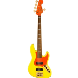 Fender MonoNeon Jazz Bass V, Maple Fingerboard, Neon Yellow Electric Bass Guitar