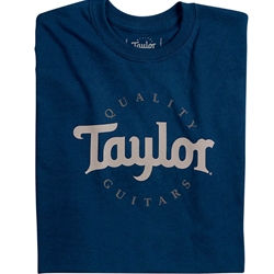 Taylor Two Color Logo Tee Shirt Navy-XX-Large