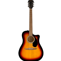 Fender FA-125CE Dreadnought, Sunburst Acoustic Electric Guitar