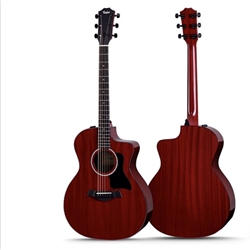 Taylor 224ce-K DLX Transparent Red Acoustic Electric Guitar