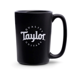 Taylor Rocca Coffee Mug,Black,White Logo,12oz