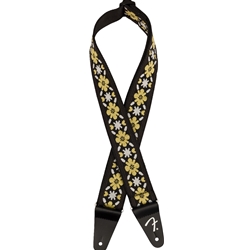 Fender Pasadena Woven Strap, Yellow Clover 2" Guitar Strap