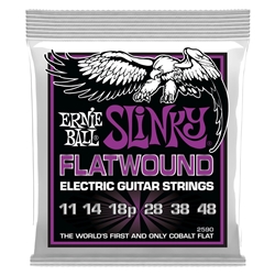 Ernie Ball Power Slinky Flatwound Electric Guitar Strings 11-48