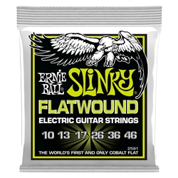 Ernie Ball Regular Slinky Flatwound Electric Guitar Strings 10-46