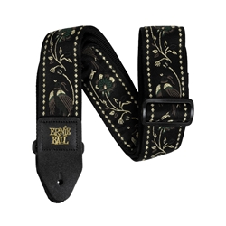 Ernie Ball Classic Jacquard Guitar Strap Black Pleasant Pheasant