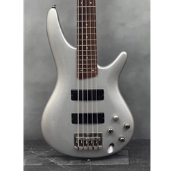 Ibanez SR305 Silver Five String Electric Bass Guitar Preowned