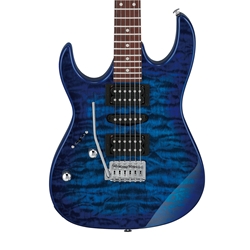 Ibanez GRX70QAL Left Handed Electric Guitar Transparent Blue Burst