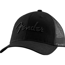 Fender Snap Back Pick Holder Hat, Black Black/Red