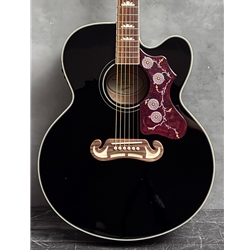 Epiphone SJ200 Black Acoustic Electric Guitar Preowned