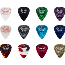 Fender 351 Dotted Celluloid Picks, 12-Pack, Heavy