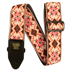 Ernie Ball Classic Jacquard Guitar Strap/Bass Strap Cinnamon Needlepoint
