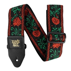 Ernie Ball Classic Jacquard Guitar Strap/Bass Strap Western Rose