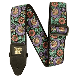 Ernie Ball Classic Jacquard Guitar Strap/Bass Strap Evening Bloom