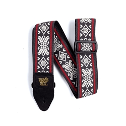 Ernie Ball Classic Jacquard Guitar Strap/Bass Strap Blackjack Red