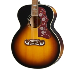 Epiphone J-200 Fishman Acoustic Electric Guitar Aged Vintage Sunburst Gloss