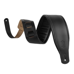 Levy's M26PD Amped Leather Series Guitar Strap Black