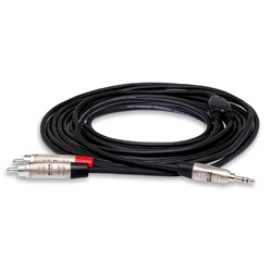 Hosa HMR-006Y Pro Stereo BreakoutREAN 3.5 mm TRS to Dual RCA 6 ft