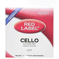 Super Sensitive SS6105 Red Label Cello Strings 3/4