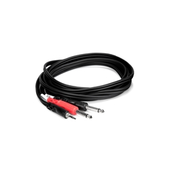 Hosa 3.5 mm TRS to Dual 1/4 in TS 3' Cable