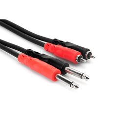 Hosa Dual 1/4 in TS to Dual RCA 3m Cable
