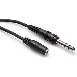 Hosa 10' 3.5 mm TRS to 1/4 in TRS Headphone extension cable