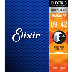 Elixir 12002 Nanoweb Electric Guitar Strings Superlight 9-42