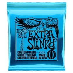 Ernie Ball 2225 Extra Slinky Nickel Wound Electric Guitar Strings 8-38