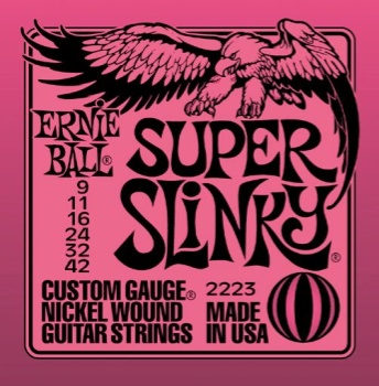 Ernie Ball 2223 Super Slinky Nickel Wound Electric Guitar Strings 9-42