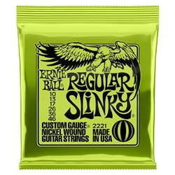 Ernie Ball 2221 Regular Slinky Nickel Wound Electric Guitar Strings 10-46