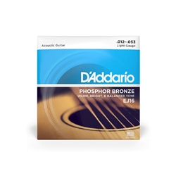 D'Addario EJ16 Light Acoustic Guitar Strings 12-53