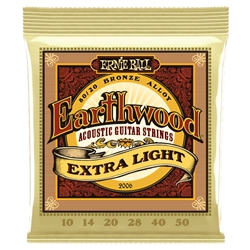 Ernie Ball 2006 Earthwood Extra Light Acoustic Guitar Strings 10-50