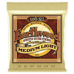 Ernie Ball 2003 Earthwound Medium Light Acoustic Guitar Strings 12-54