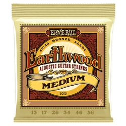 Ernie Ball 2002 Earthwood Medium Acoustic Guitar Strings 13-56