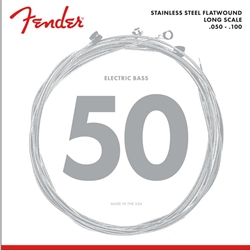 Fender Stainless 9050's Bass Strings, Stainless Steel Flatwound, 9050ML .050-.100